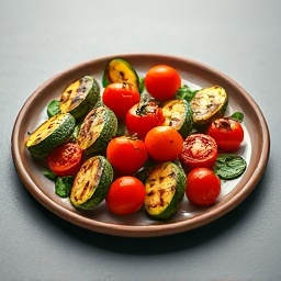 Grilled Zucchini and Cherry Tomatoes