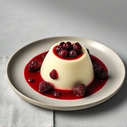 Panna Cotta with Berry Coulis
