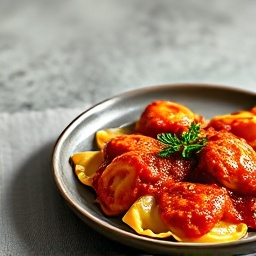 Meat Ravioli with Marinara Sauce