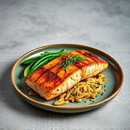 Grilled Salmon with Lemon-Dill Sauce