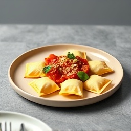 Lobster Ravioli with Saffron Cream Sauce