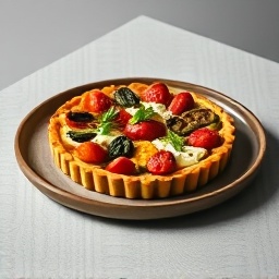 Roasted Vegetable and Goat Cheese Tart