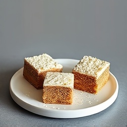 Gingerbread White Mocha Cake Squares