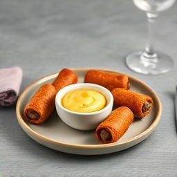 Mini Sausage Rolls with Honey Mustard Dip